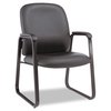 Alera Black Guest Chair, 25-7/8" L 36-5/8" H, Padded Closed Loop, Leather Seat, Genaro Series ALEGE43LS10B